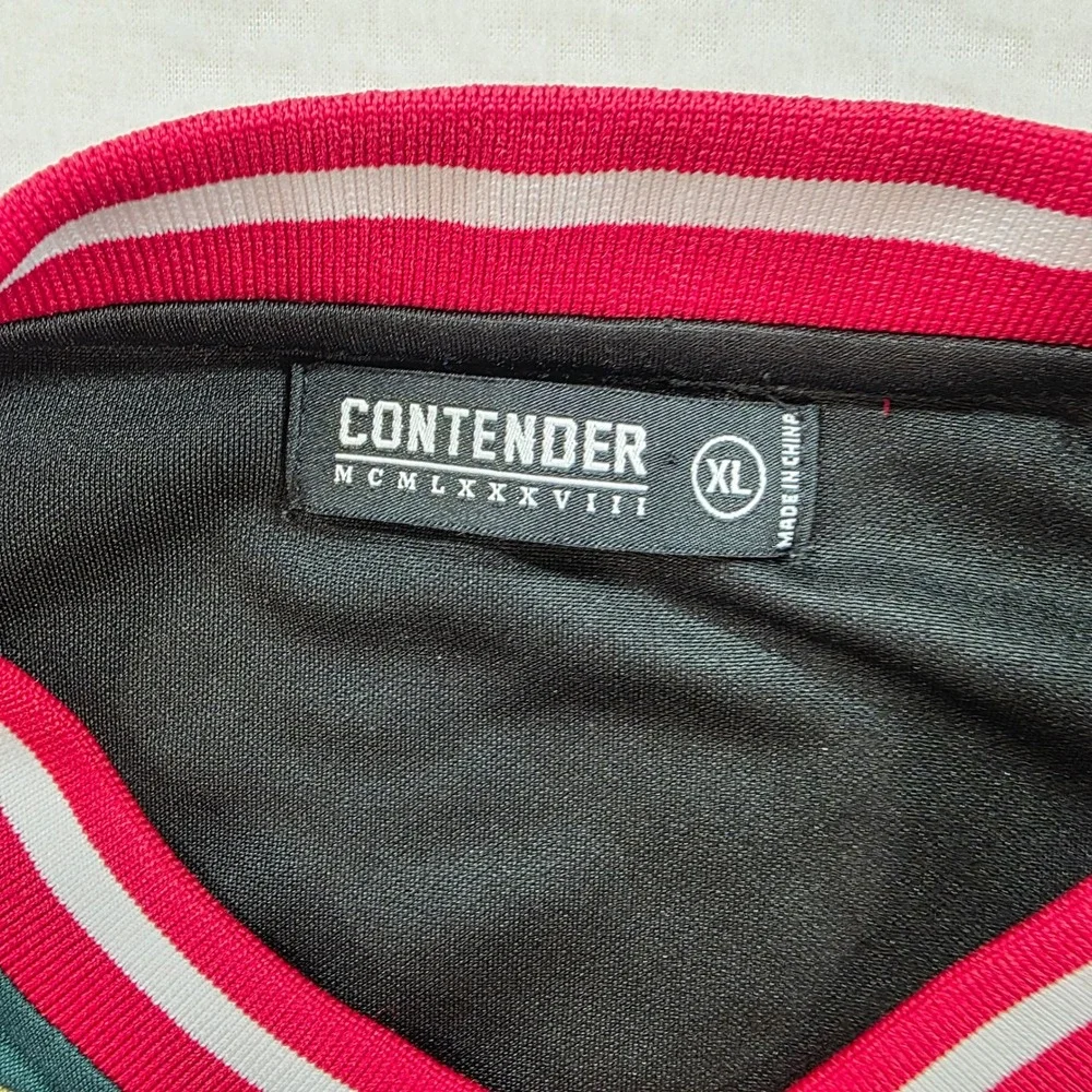 Contender Mens Streetwear Jersey XL‎ Green Red Black Gold Metallic OG Fetti N1